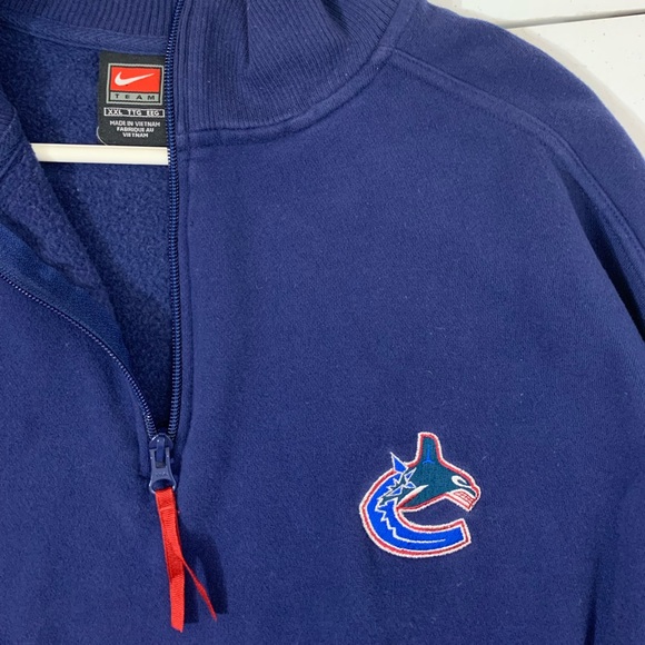 Vintage 1990s Nike Canucks 1/4 Zip Sweater - Picture 4 of 8
